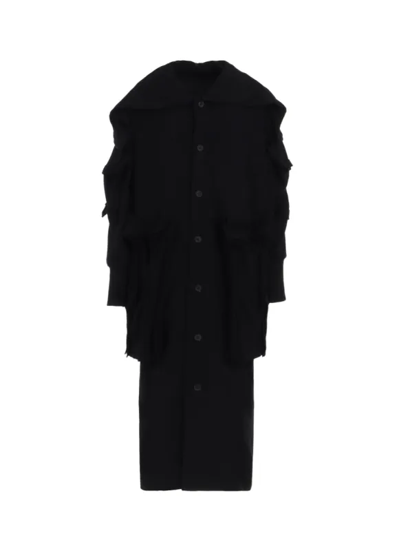 MINI FRENCH TERRY BOX DETAIL LONG CARDIGAN B sold by Yohji Yamamoto