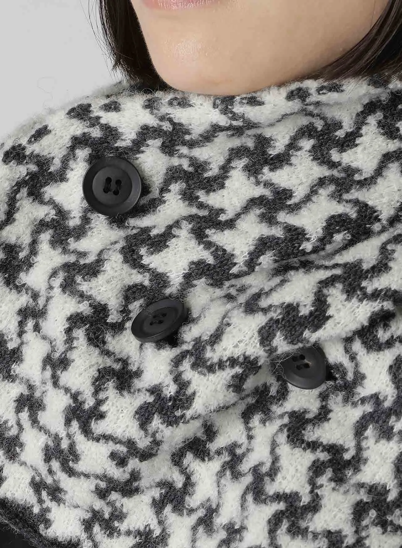 HOUNDSTOOTH L NECK WARMER sold by Yohji Yamamoto product image thumbnail 5