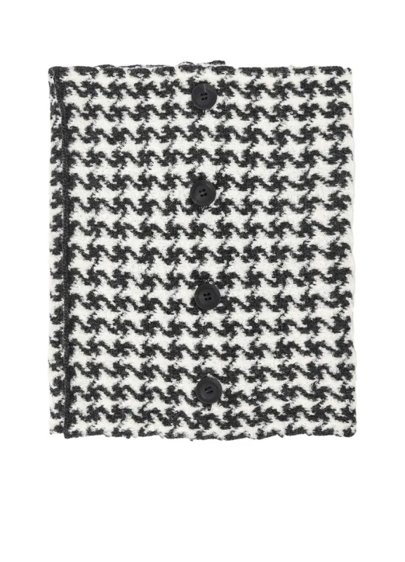 HOUNDSTOOTH L NECK WARMER sold by Yohji Yamamoto