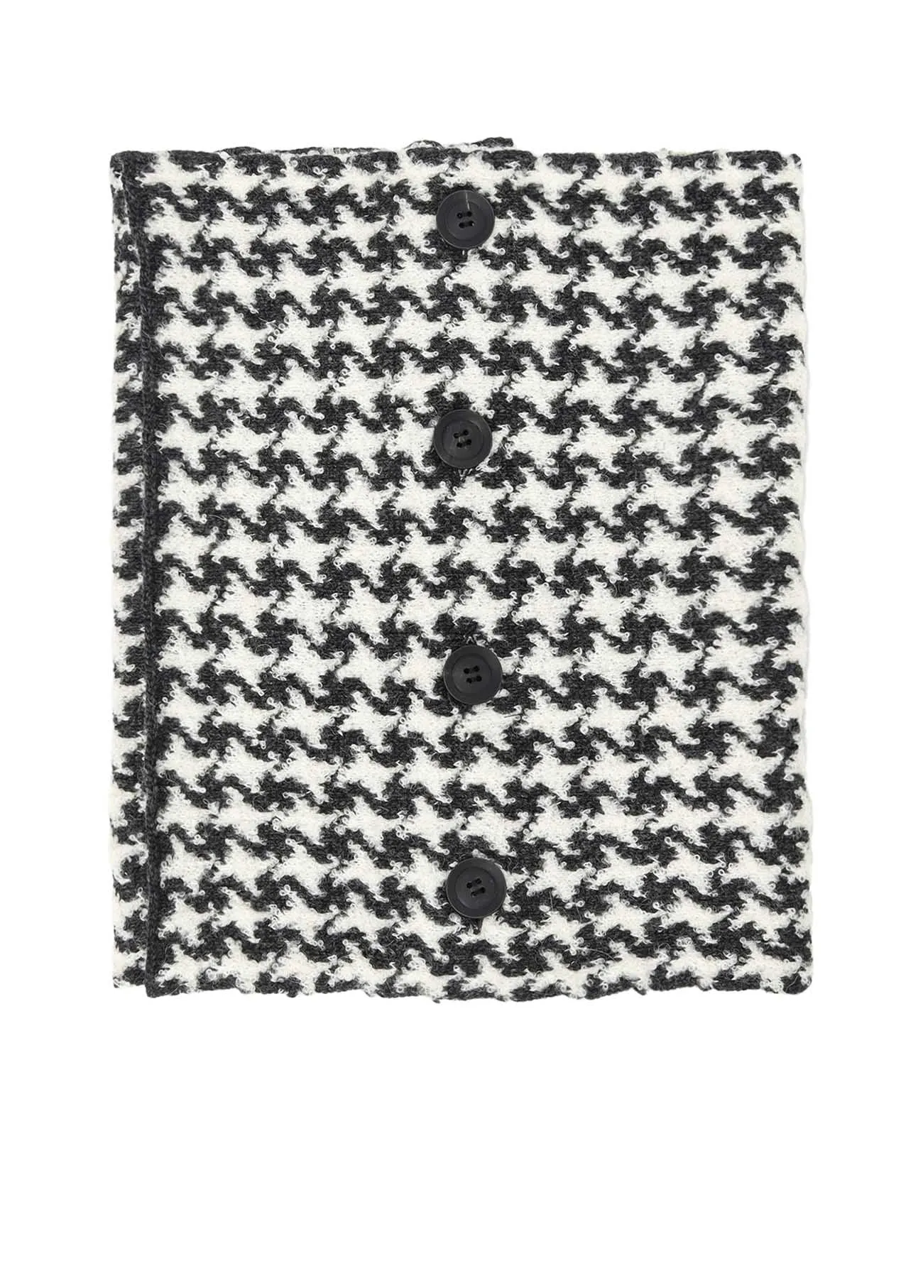 HOUNDSTOOTH L NECK WARMER sold by Yohji Yamamoto