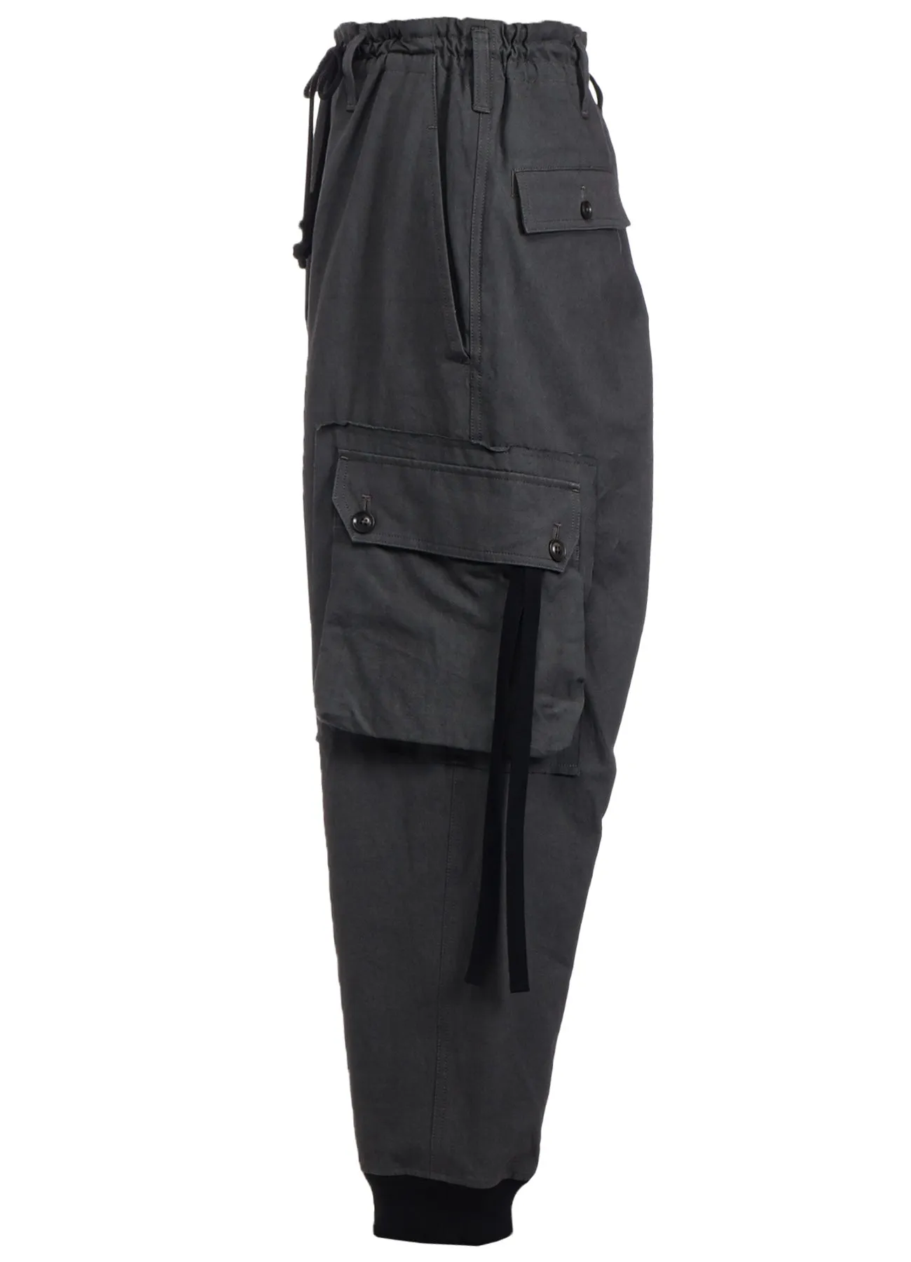 COTTON ZAZA CROSS WA RIBBED HEM CARGO PANTS sold by Yohji Yamamoto product image thumbnail 3