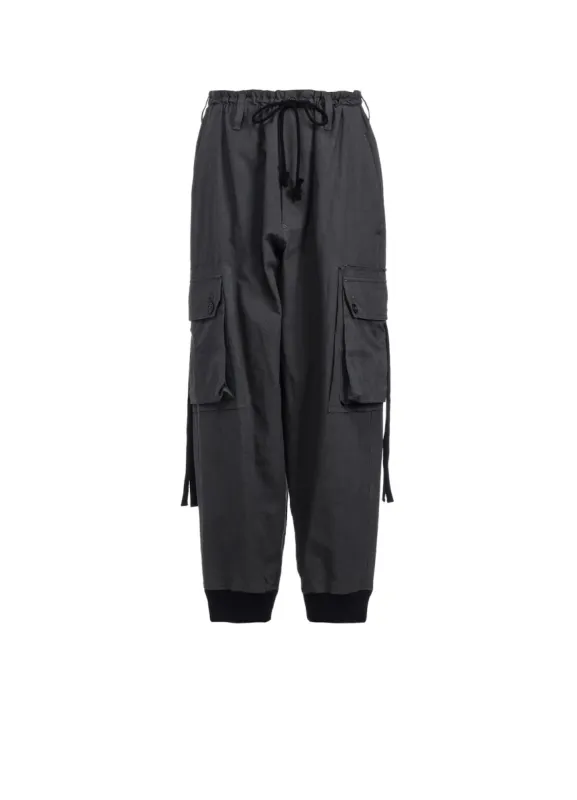 COTTON ZAZA CROSS WA RIBBED HEM CARGO PANTS made by Yohji Yamamoto
