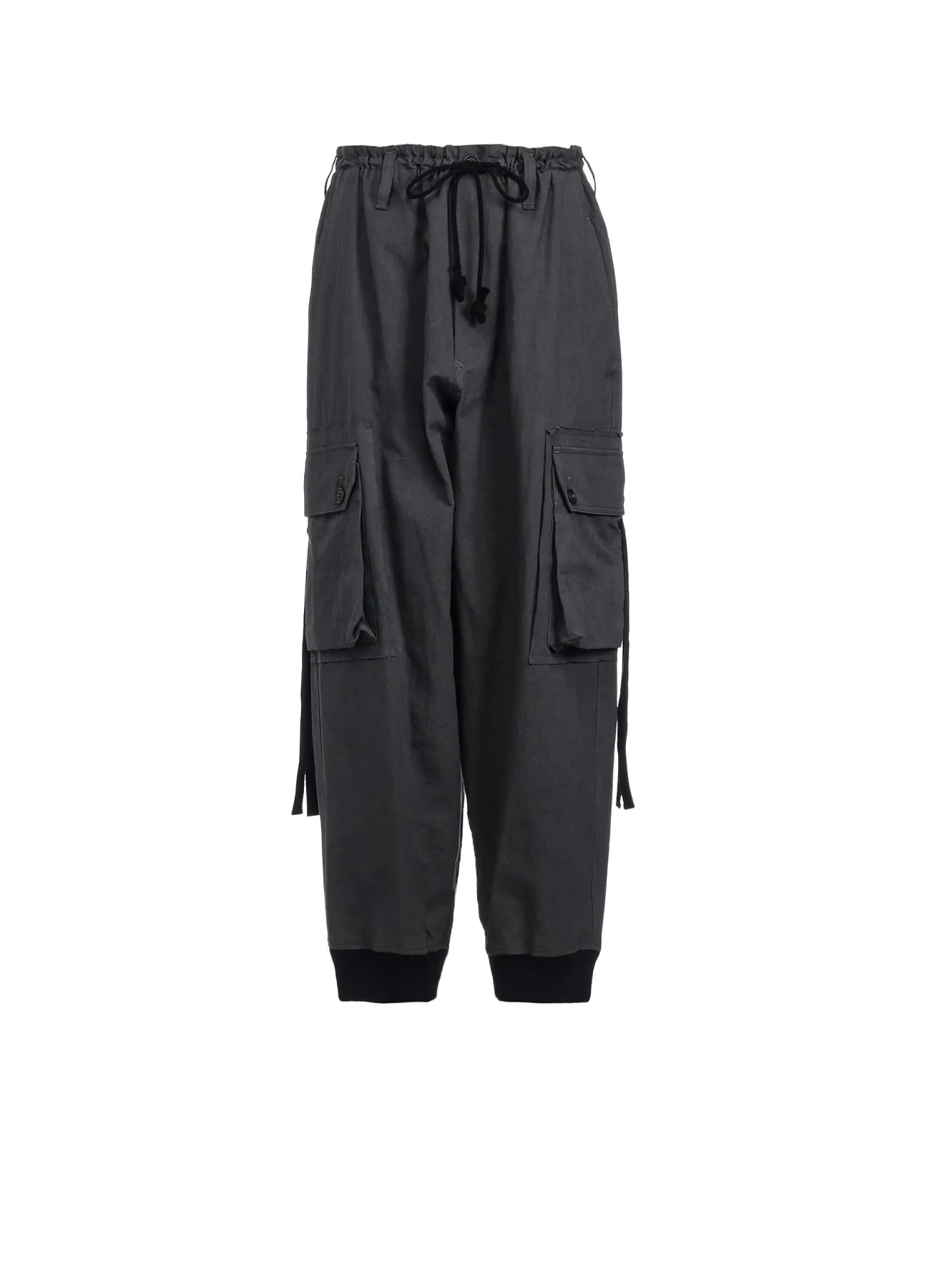 COTTON ZAZA CROSS WA RIBBED HEM CARGO PANTS sold by Yohji Yamamoto