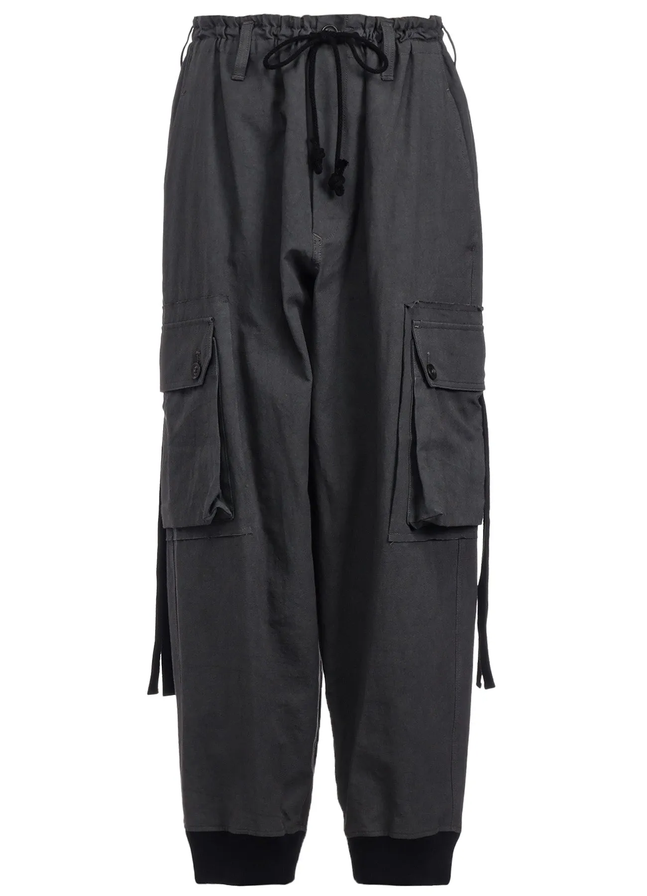 COTTON ZAZA CROSS WA RIBBED HEM CARGO PANTS sold by Yohji Yamamoto product image thumbnail 2