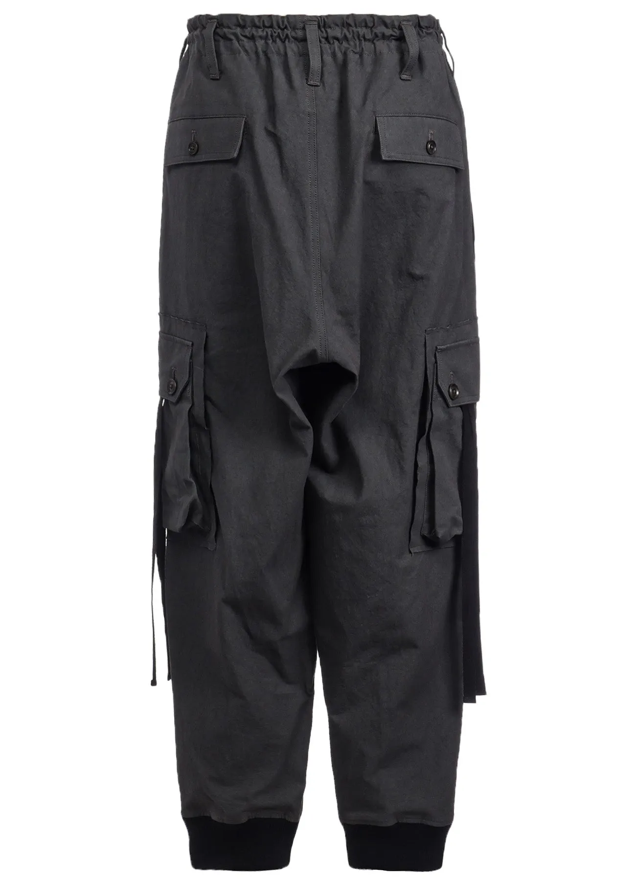COTTON ZAZA CROSS WA RIBBED HEM CARGO PANTS sold by Yohji Yamamoto product image thumbnail 4