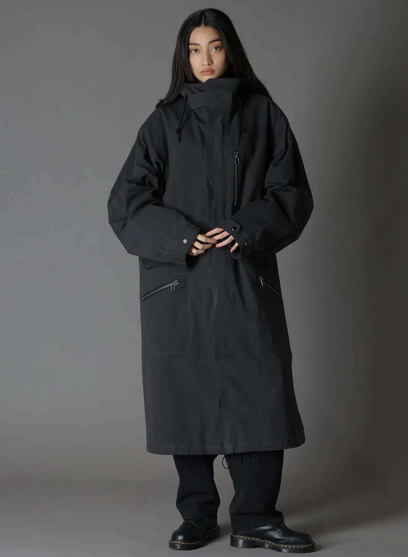 COTTON POPLIN WA ZIPPER POCKET MOD COAT sold by Yohji Yamamoto product image thumbnail 4