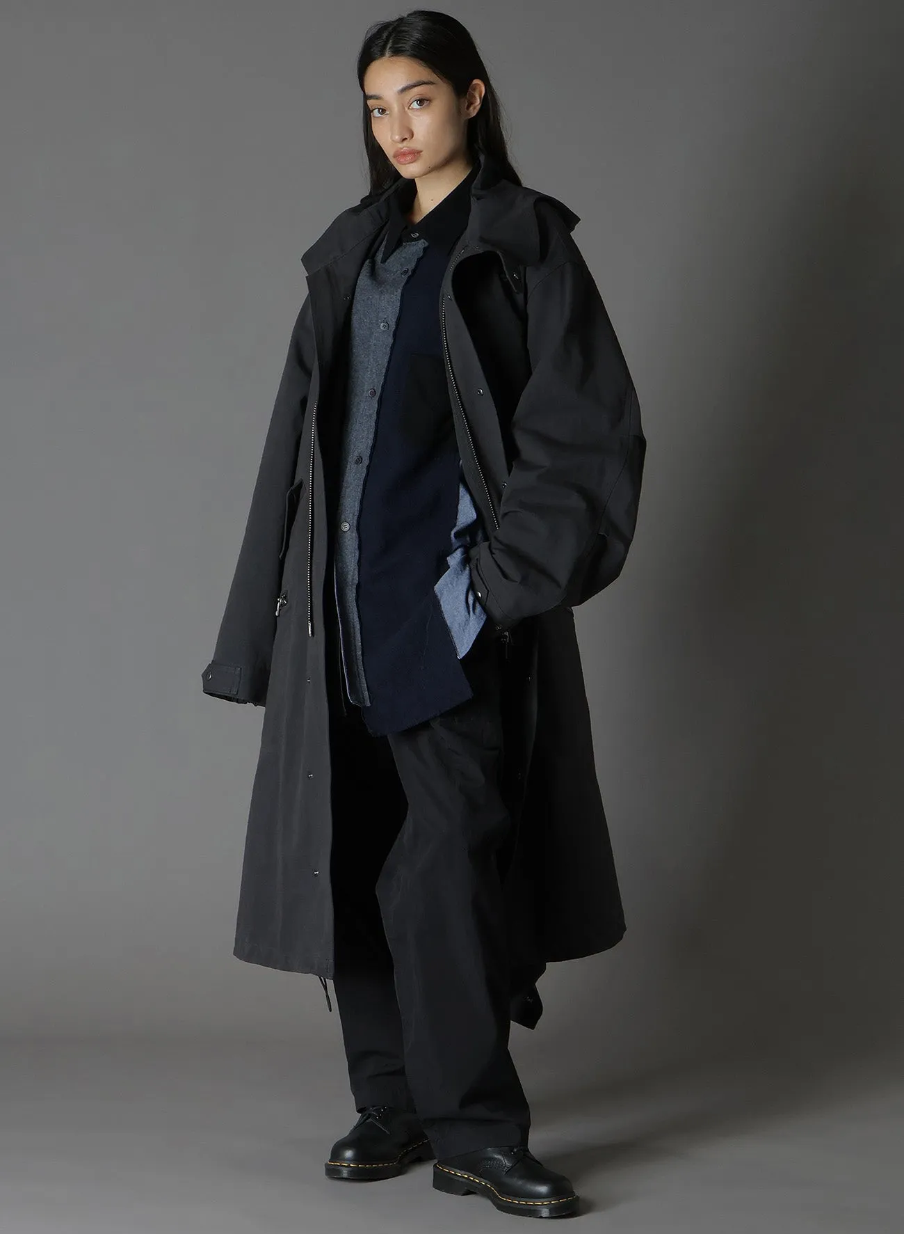 COTTON POPLIN WA ZIPPER POCKET MOD COAT sold by Yohji Yamamoto product image thumbnail 3