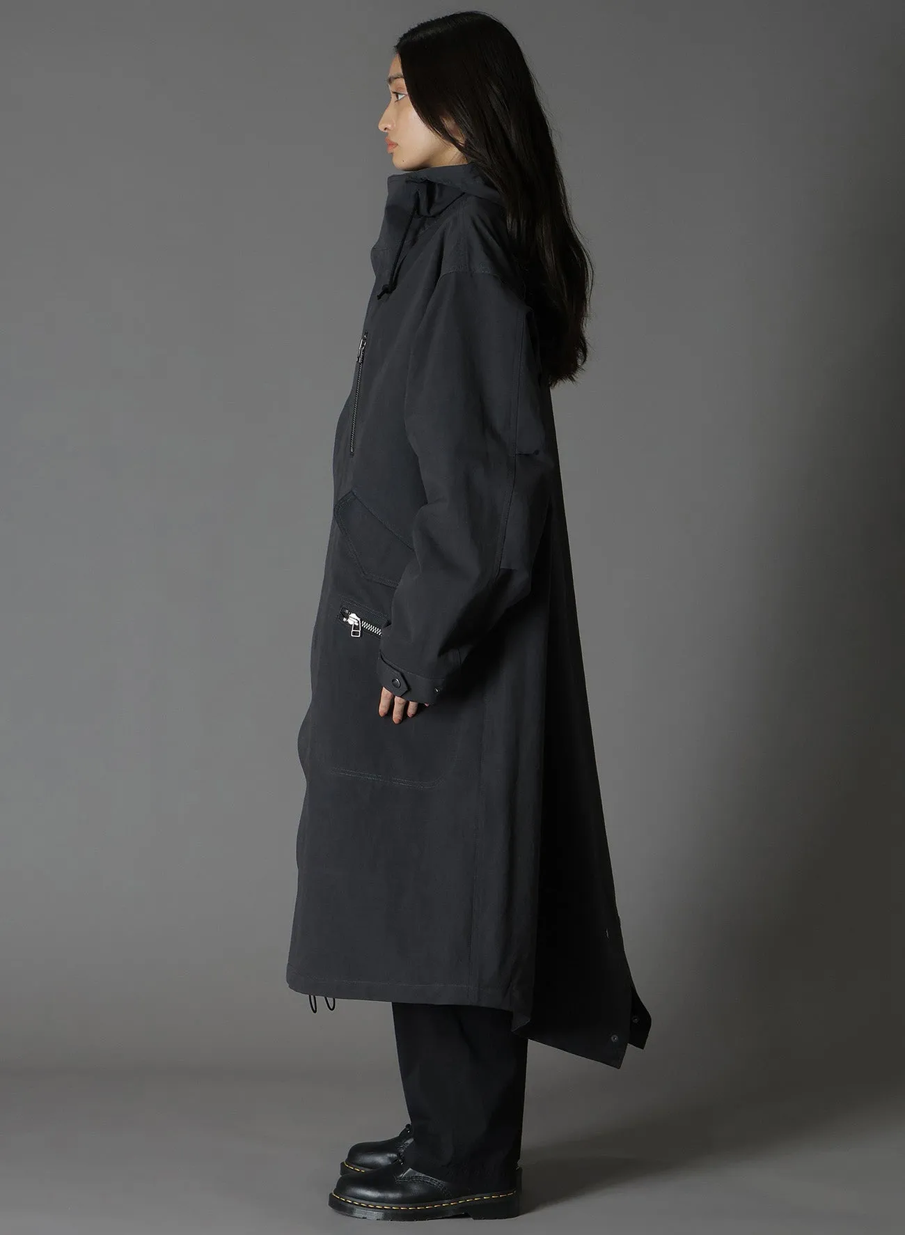 COTTON POPLIN WA ZIPPER POCKET MOD COAT sold by Yohji Yamamoto product image thumbnail 5