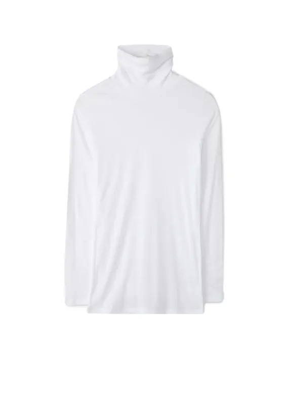 60/- COTTON SOFT RIB JERSEY HIGH NECK LONG SLEEVE SHIRT sold by Yohji Yamamoto