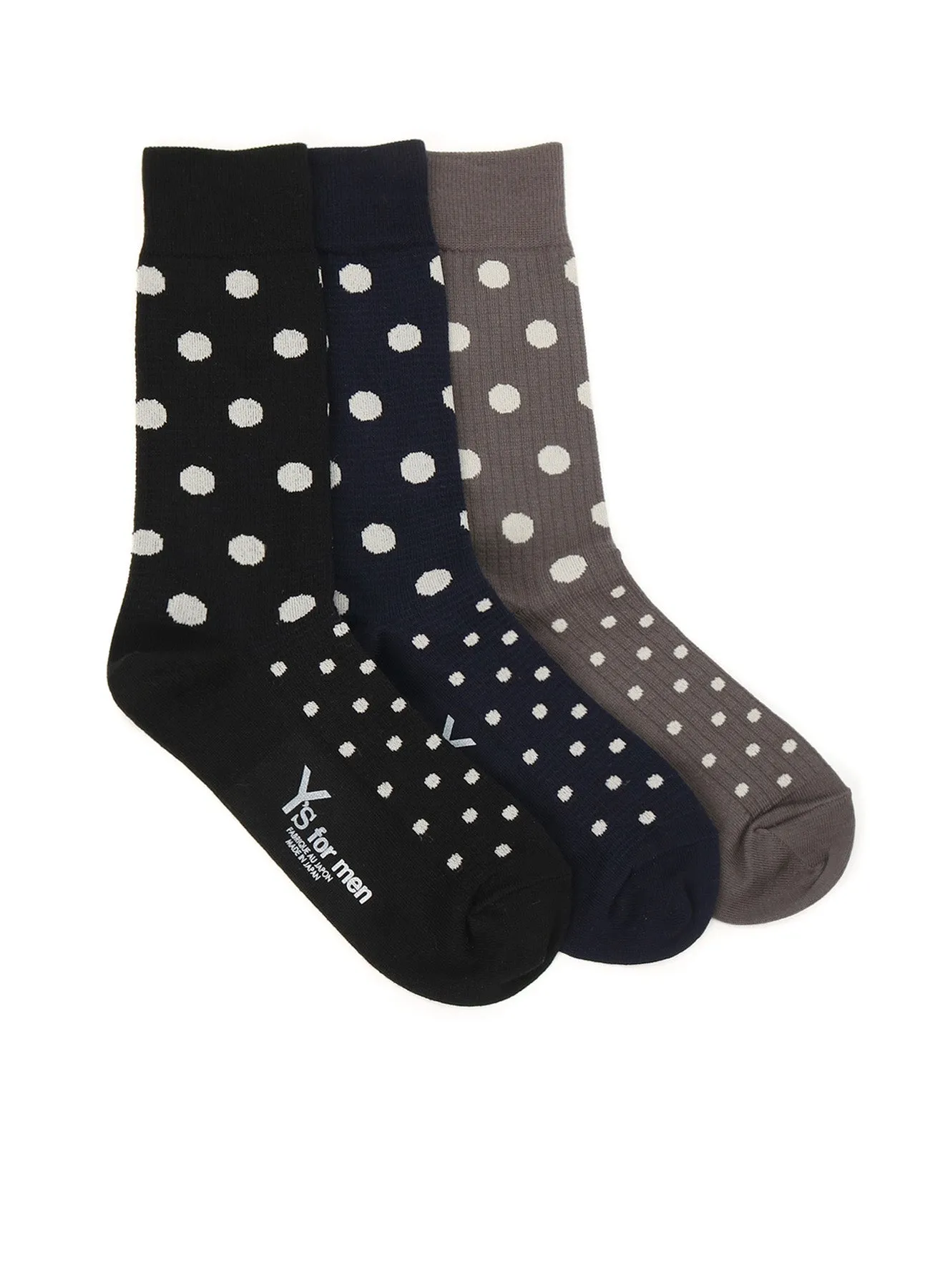 COTTON ACRYLIC NYLON LATTICE DOT SOCKS sold by Yohji Yamamoto