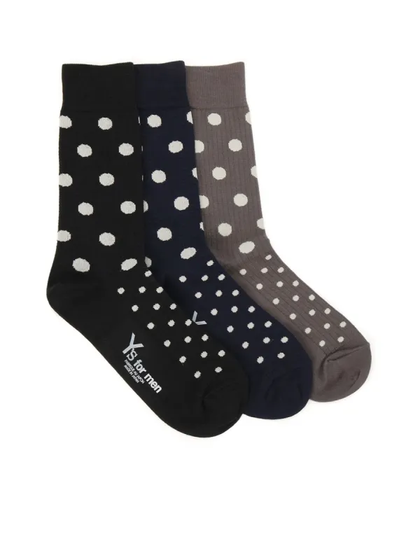 COTTON ACRYLIC NYLON LATTICE DOT SOCKS sold by Yohji Yamamoto