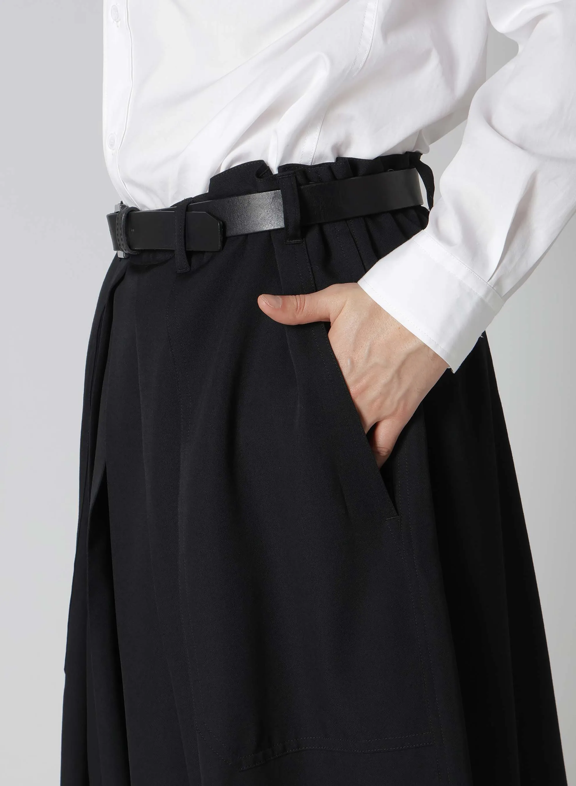 WOOL GABARDINE STANDARD HAKAMA PANTS sold by Yohji Yamamoto product image thumbnail 5