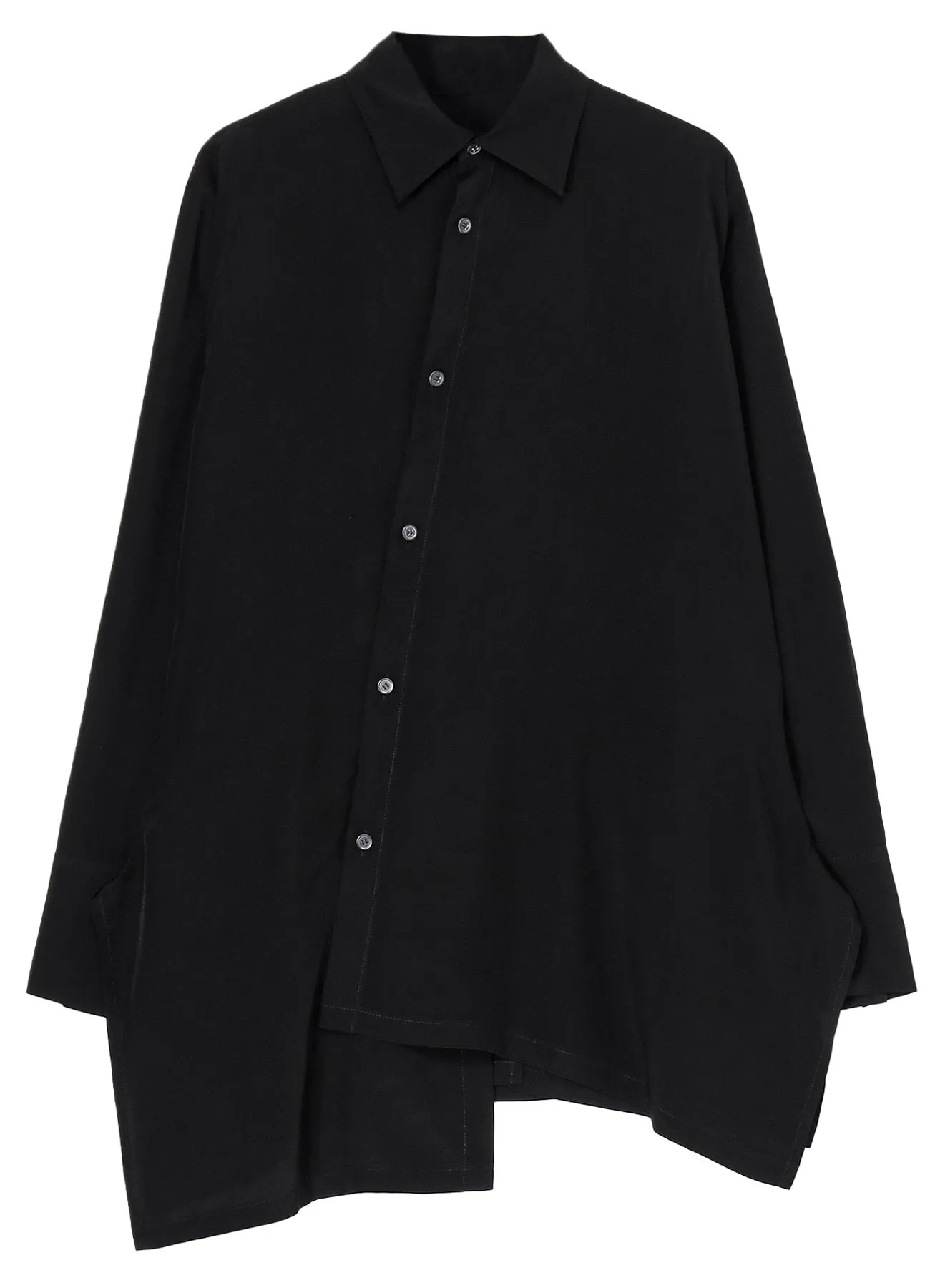 SPUN RY CLOTH R-ASYMMETRIC FLARE BLOUSE sold by Yohji Yamamoto product image thumbnail 3
