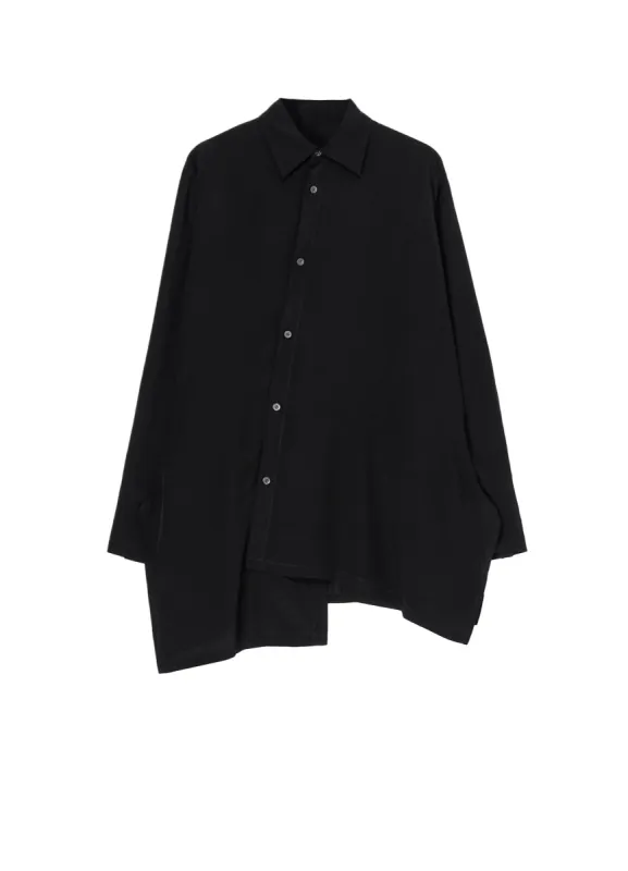 SPUN RY CLOTH R-ASYMMETRIC FLARE BLOUSE sold by Yohji Yamamoto