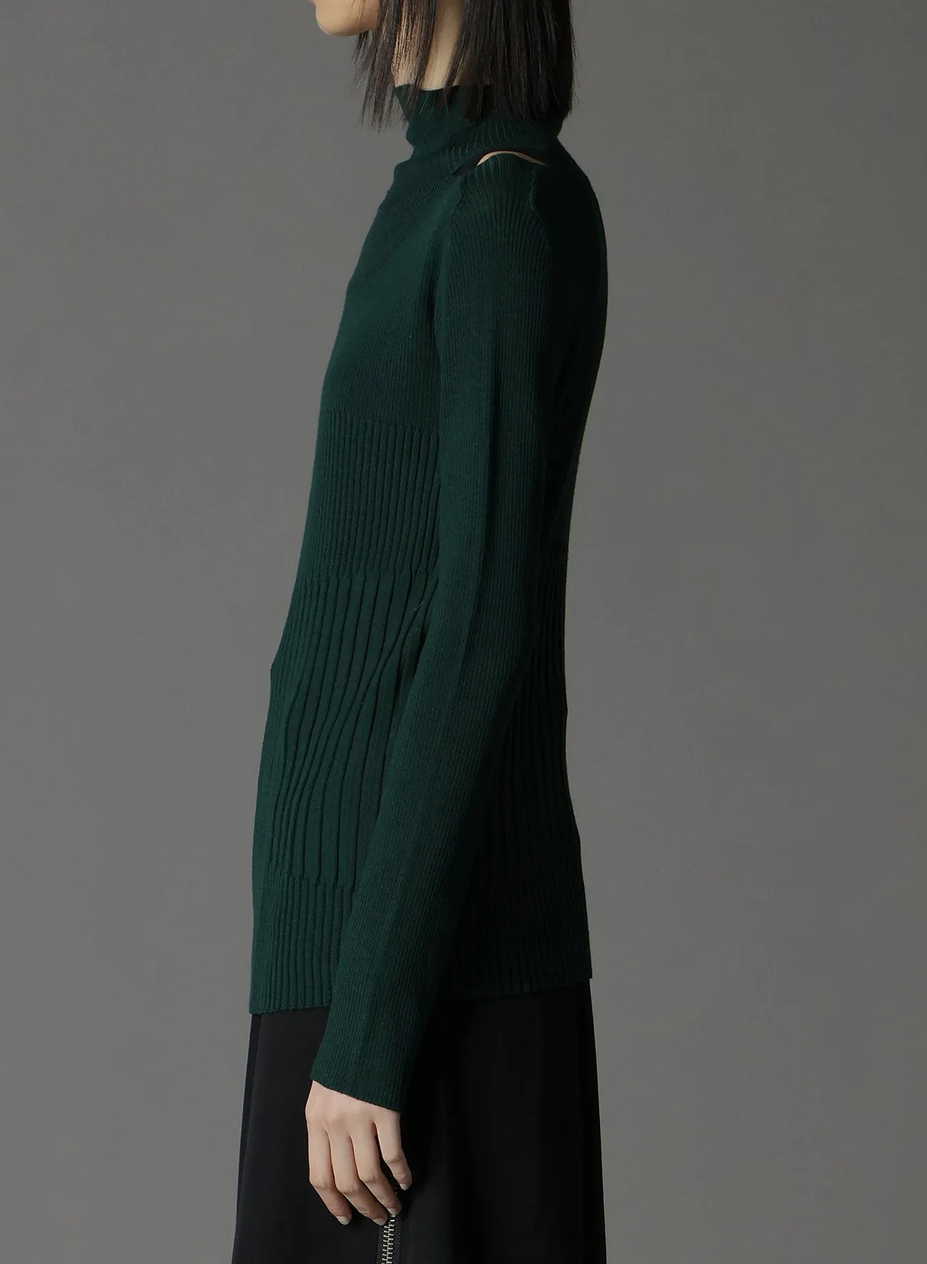 MERINO WOOL DESIGN TURTLENECK KNIT sold by Yohji Yamamoto product image thumbnail 4