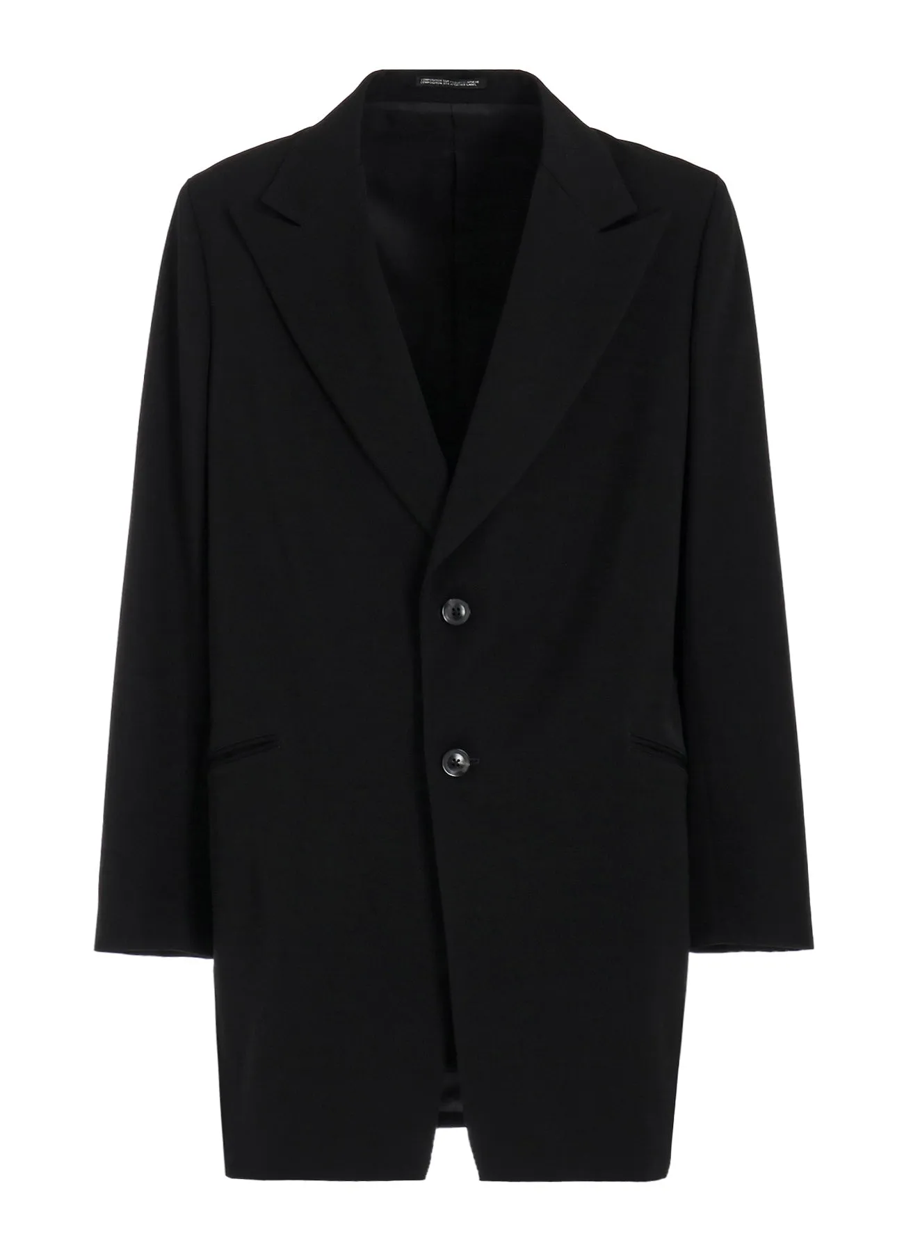 CASHMERE WEAVE PEAKED LAPEL JACKET sold by Yohji Yamamoto product image thumbnail 2