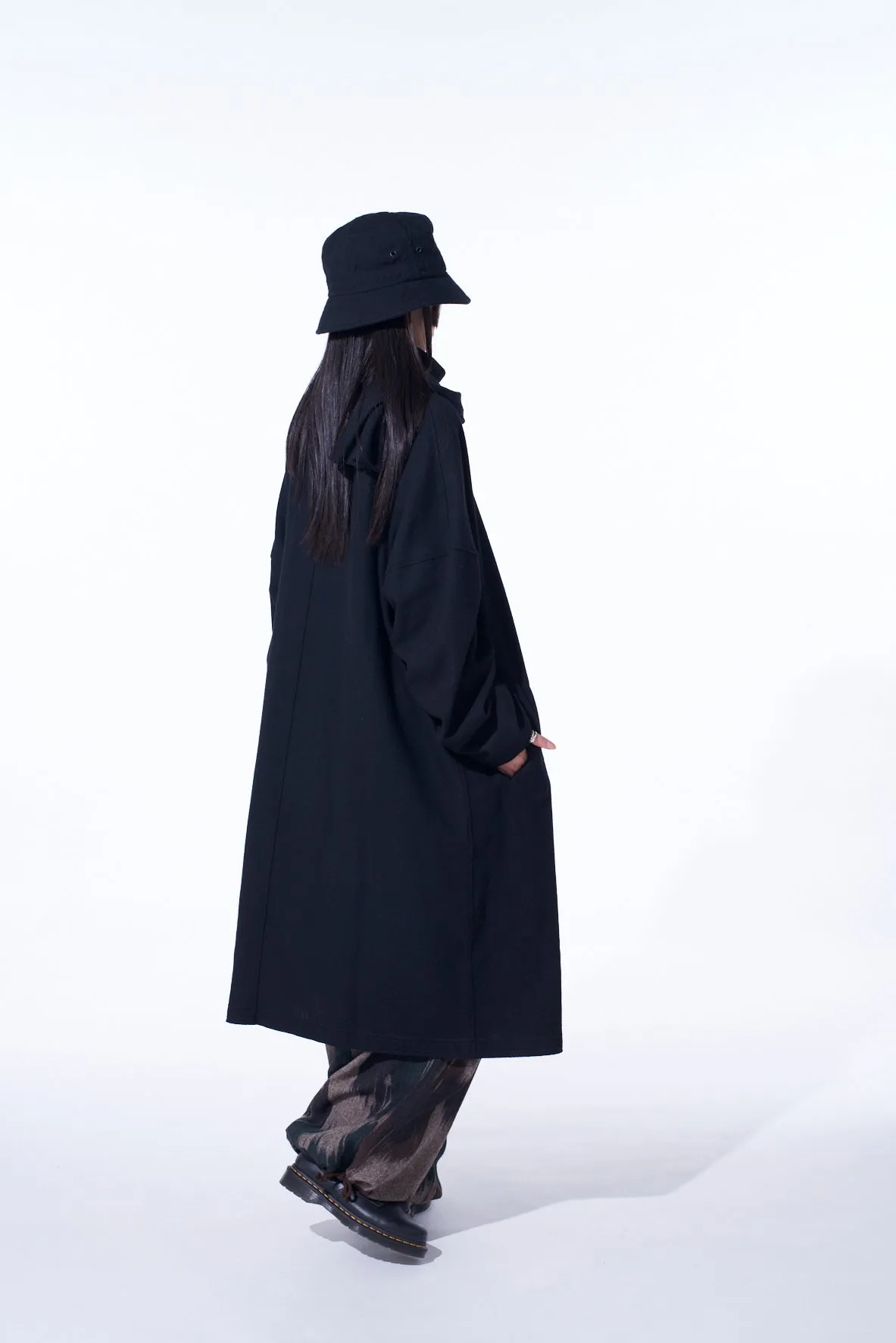 AIRY JERSEY COLLARLESS LONG CARDIGAN sold by Yohji Yamamoto product image thumbnail 3