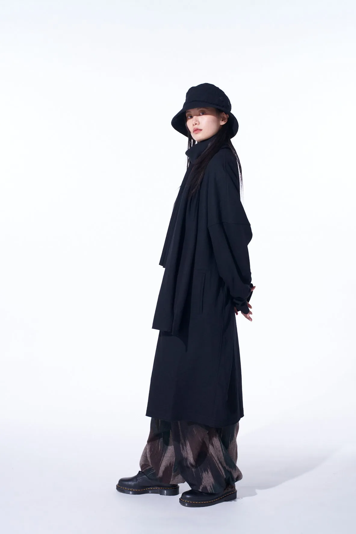 AIRY JERSEY COLLARLESS LONG CARDIGAN sold by Yohji Yamamoto product image thumbnail 5