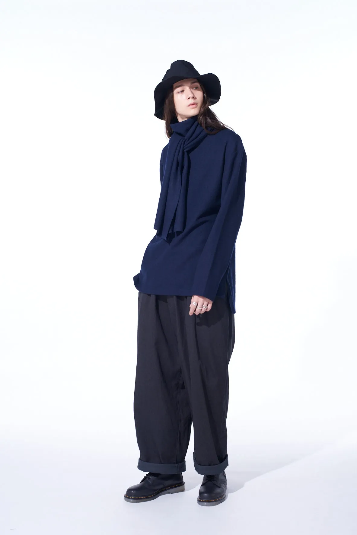 COTTON DRILL DRAWSTRING WIDE PANTS sold by Yohji Yamamoto product image thumbnail 3