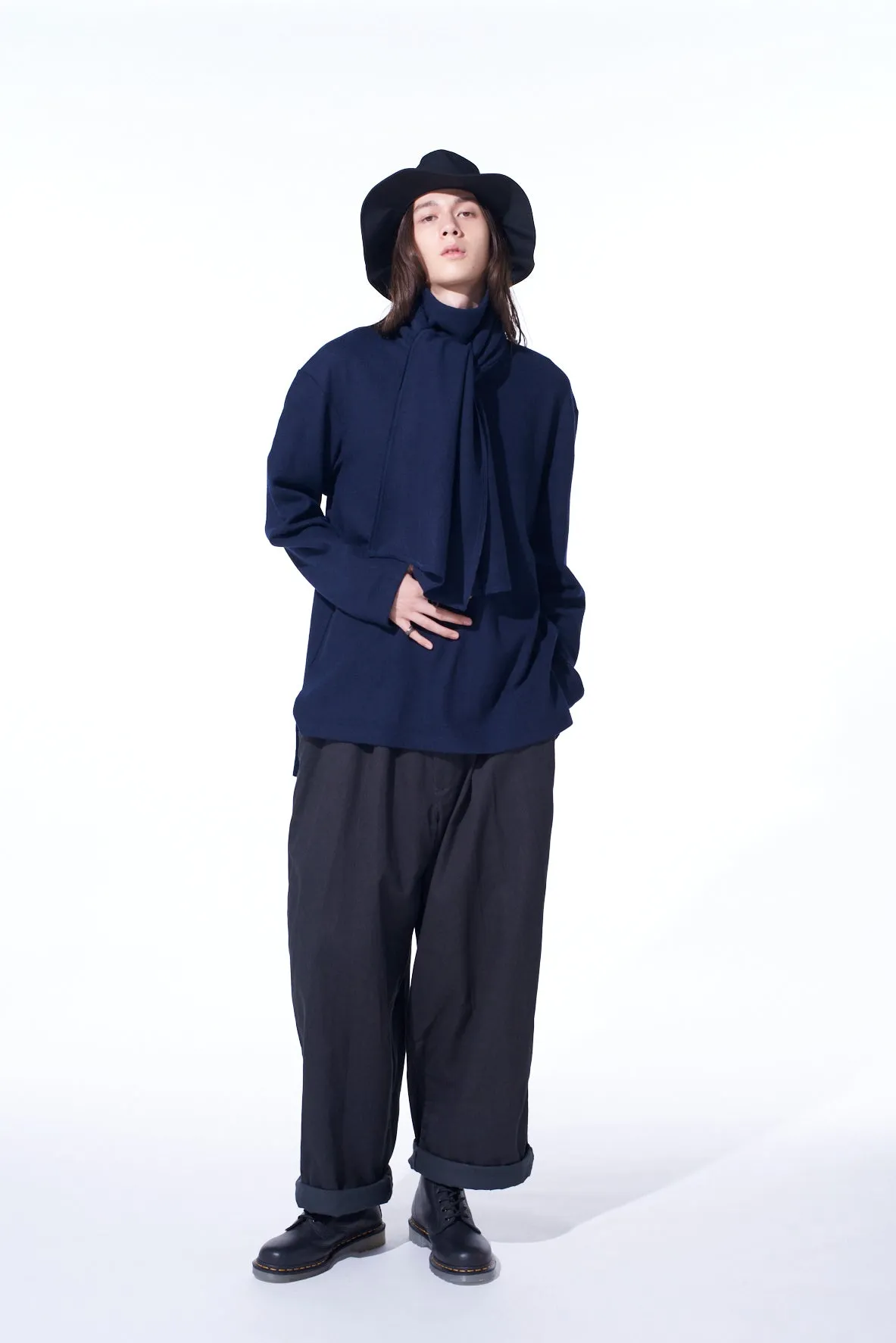 COTTON DRILL DRAWSTRING WIDE PANTS sold by Yohji Yamamoto product image thumbnail 2