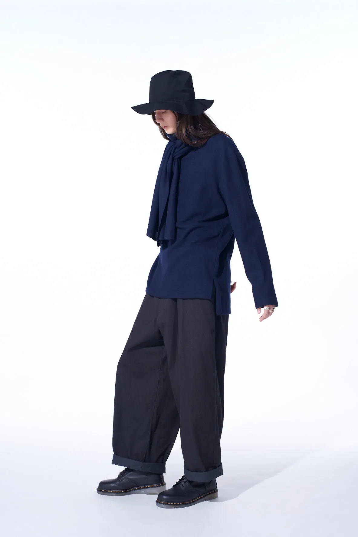 COTTON DRILL DRAWSTRING WIDE PANTS sold by Yohji Yamamoto product image thumbnail 4