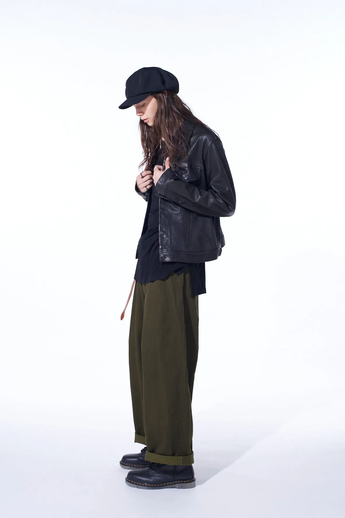 COTTON DRILL DRAWSTRING WIDE PANTS sold by Yohji Yamamoto product image thumbnail 4