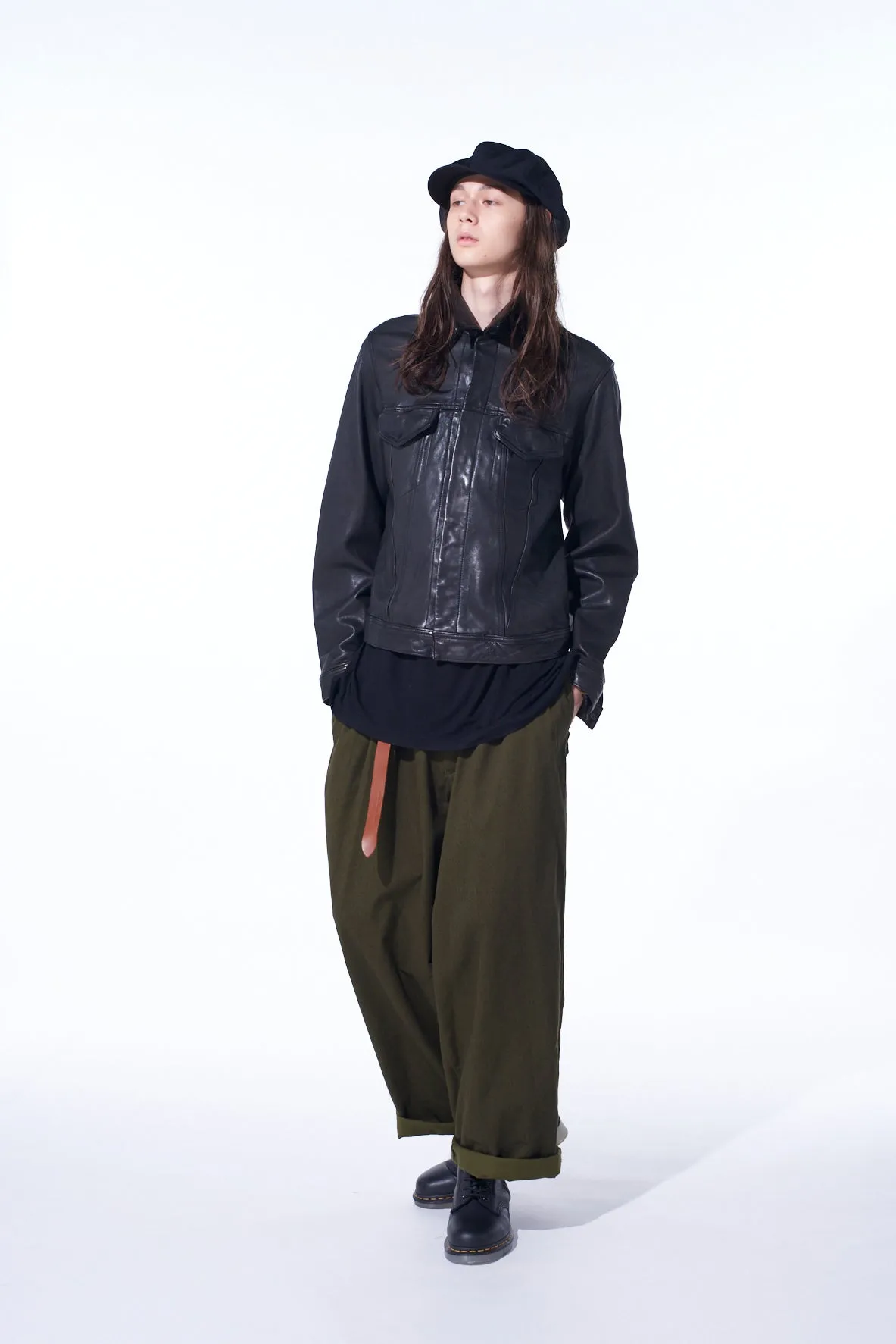 COTTON DRILL DRAWSTRING WIDE PANTS sold by Yohji Yamamoto product image thumbnail 2