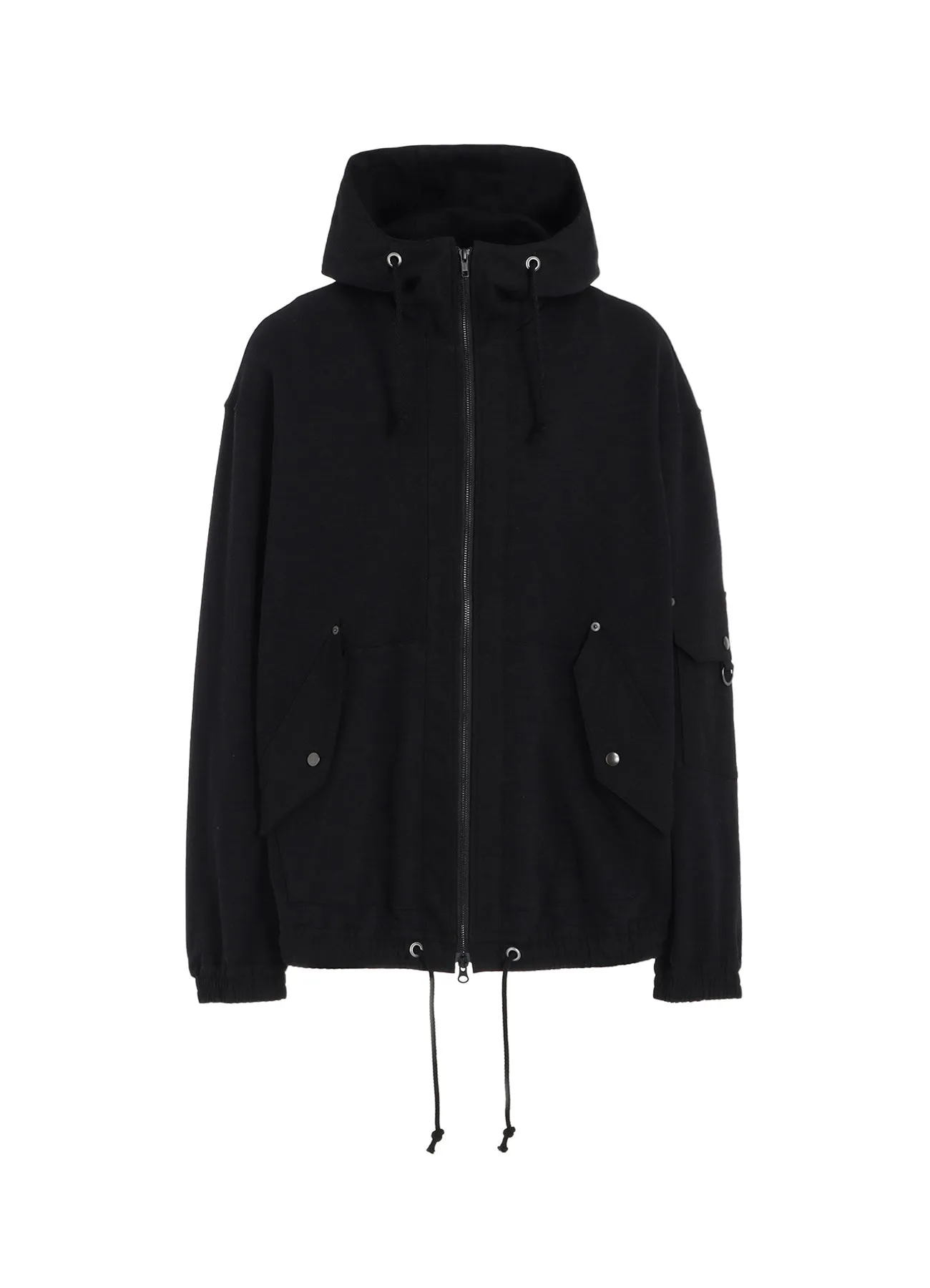 FRENCH TERRY ZIP-UP TECH HOODIE sold by Yohji Yamamoto