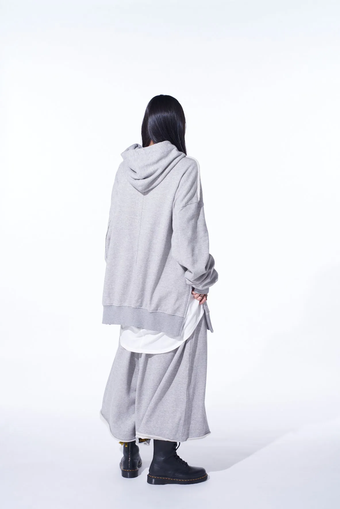 FRENCH TERRY SIDE ZIP HOODIE sold by Yohji Yamamoto product image thumbnail 5