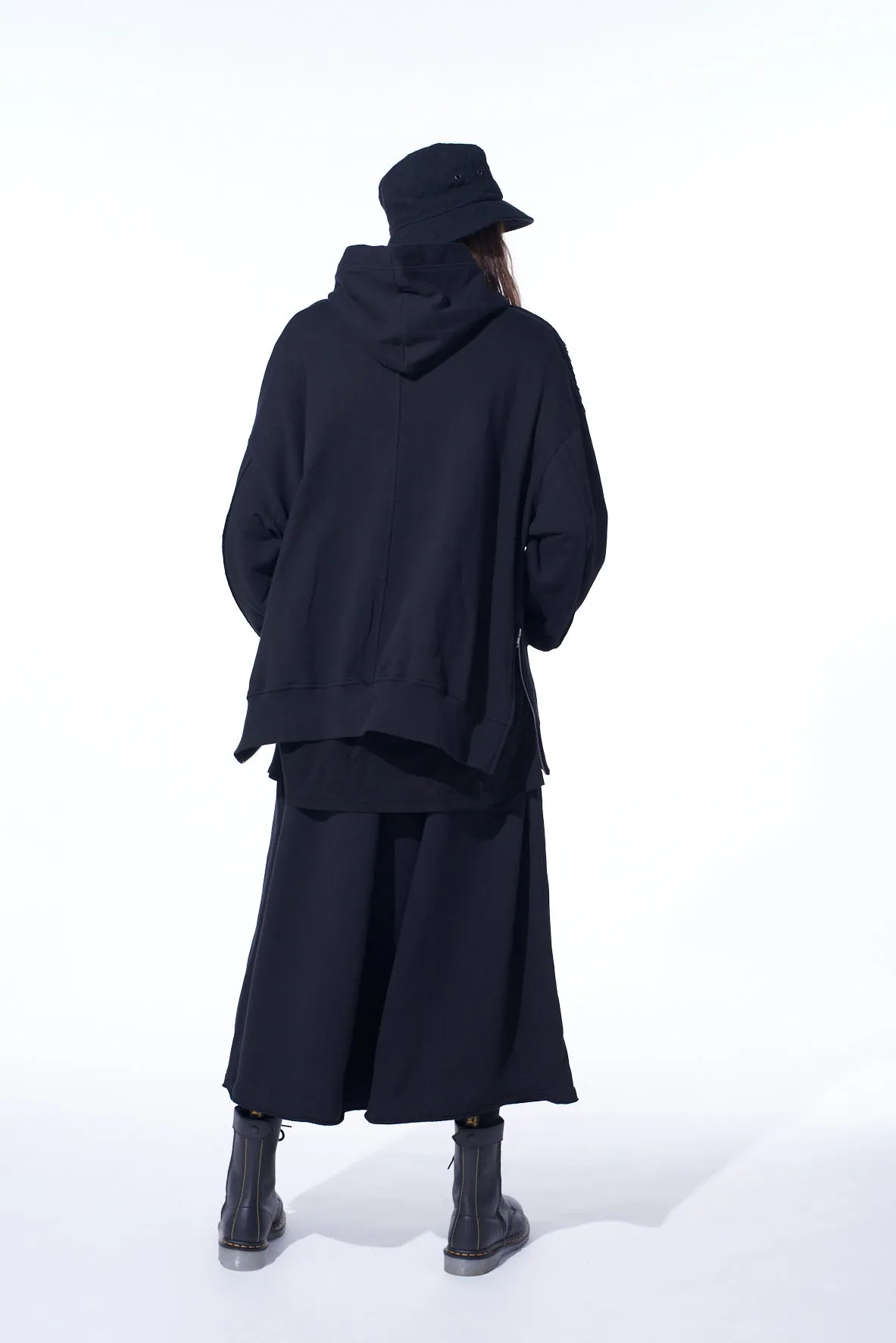 FRENCH TERRY SIDE ZIP HOODIE sold by Yohji Yamamoto product image thumbnail 5