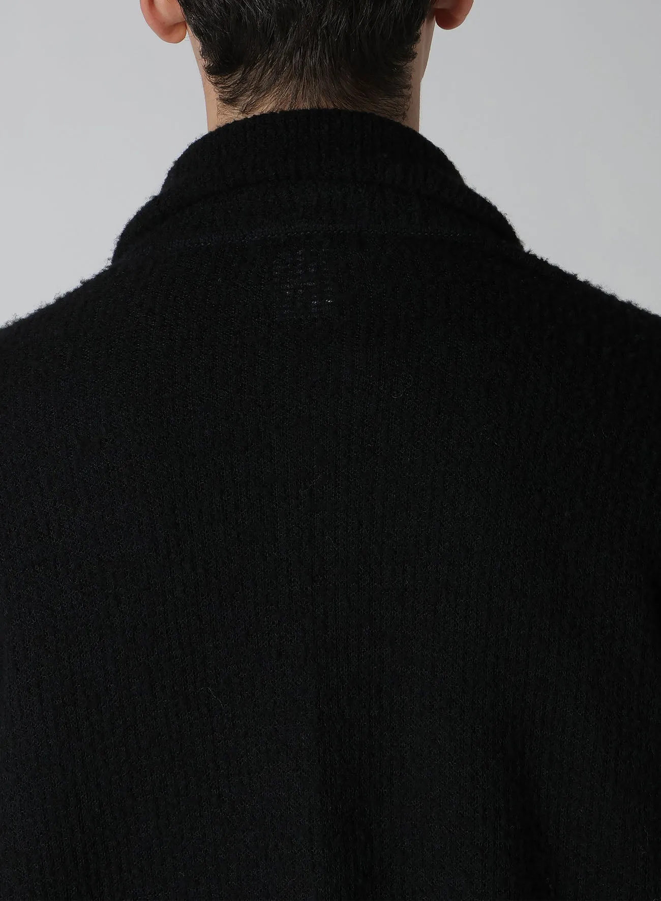 8G KNOTTED KNIT UNEVEN POCKET ZIP CARDIGAN sold by Yohji Yamamoto product image thumbnail 4