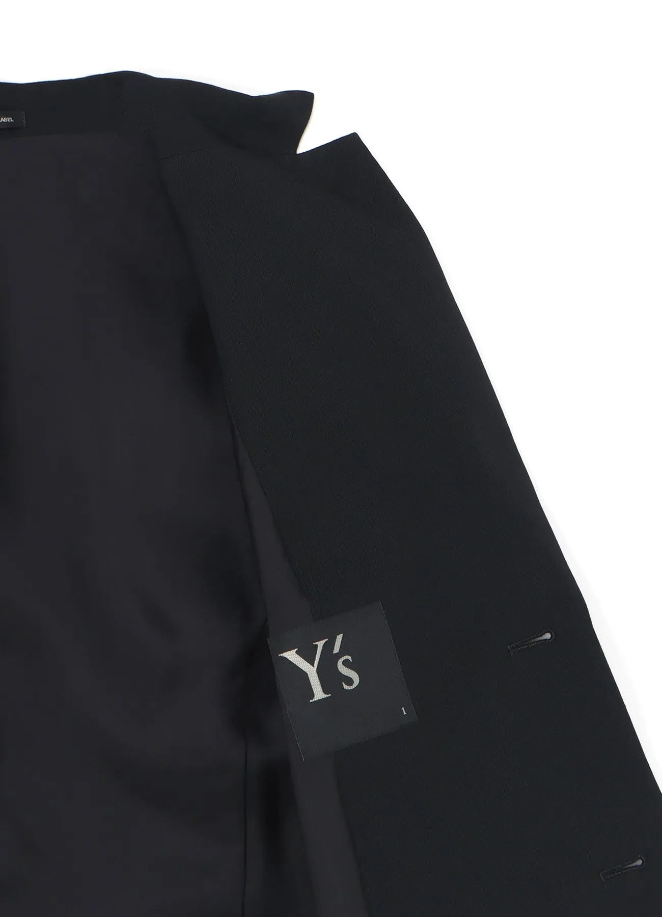 WOOL GABARDINE LEFT SLIT DETAIL JACKET sold by Yohji Yamamoto product image thumbnail 4