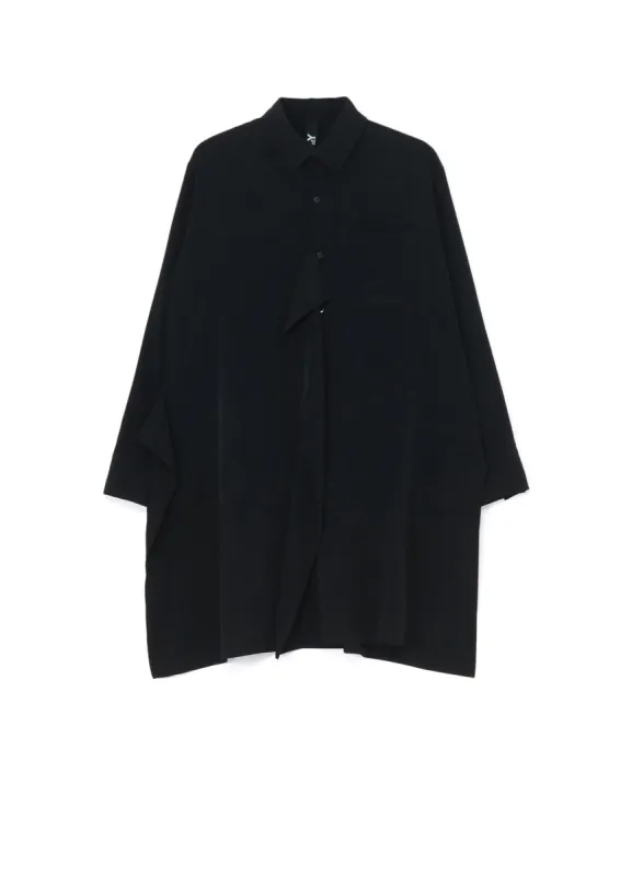 CREPE DE CHINE CUT-OUT LONG SHIRT sold by Yohji Yamamoto