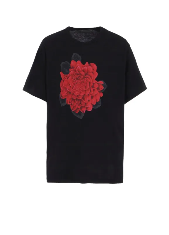 FLOWER PRINT T-SHIRT "DAHLIA" made by Yohji Yamamoto