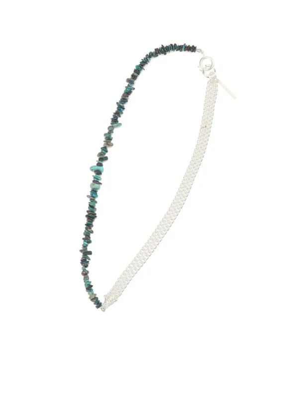 CHRYSOCOLLA BEADS NECKLACE sold by Yohji Yamamoto