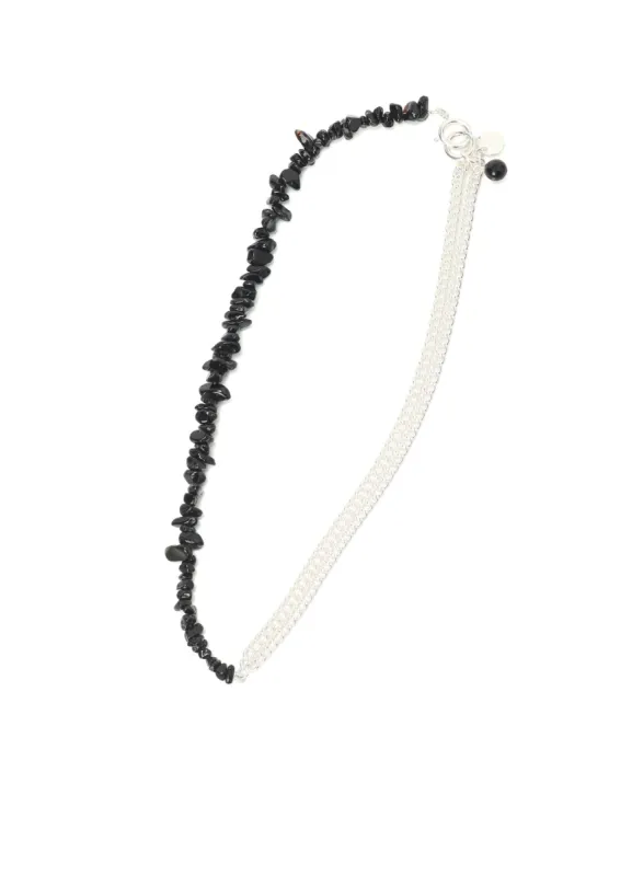 BLACK ONYX BEADS NECKLACE sold by Yohji Yamamoto