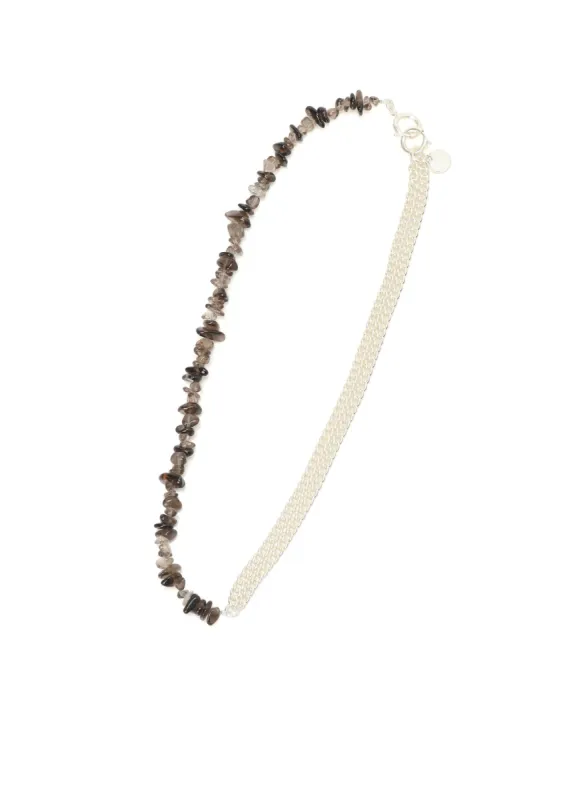 SMOKY QUARTZ BEADS NECKLACE sold by Yohji Yamamoto