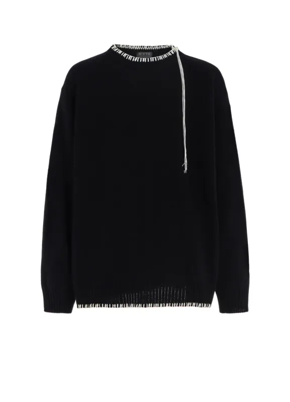 KNITTED WOOL BLANKET STITCH PULLOVER sold by Yohji Yamamoto