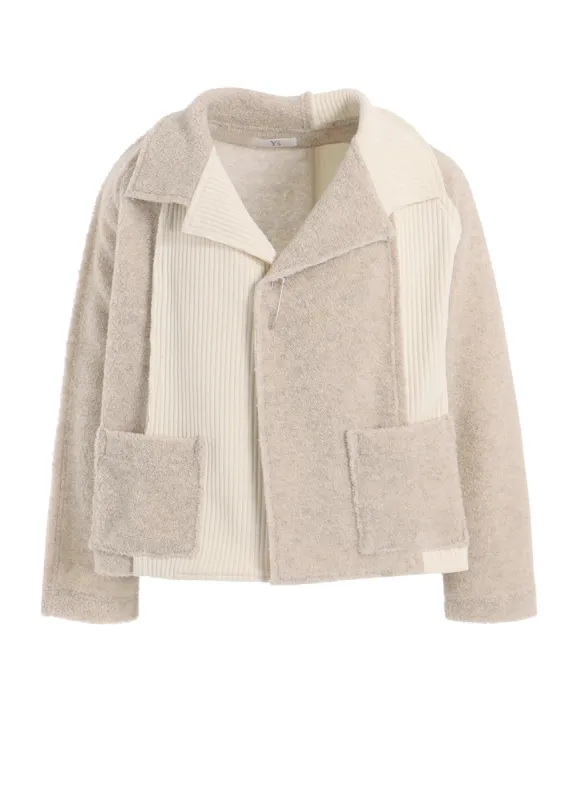 WOOL BREND PILE COAT WITH PIN sold by Yohji Yamamoto