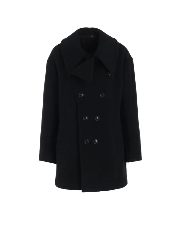 WOOL DOUBLE MOSSER SHORT COAT sold by Yohji Yamamoto