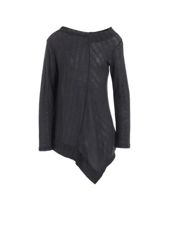 WOOL BLEND STRIPE LONG SLEEVE T sold by Yohji Yamamoto