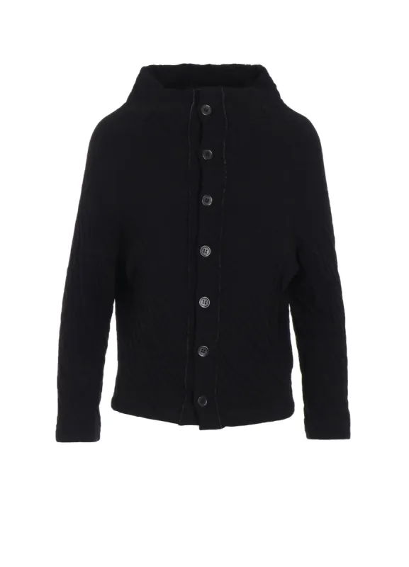 DOUBLE BINDING OFF NECK BUTTON CARDIGAN sold by Yohji Yamamoto