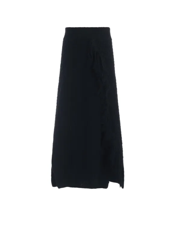 CABLE/FRINGE CABLE FRINGE SKIRT sold by Yohji Yamamoto