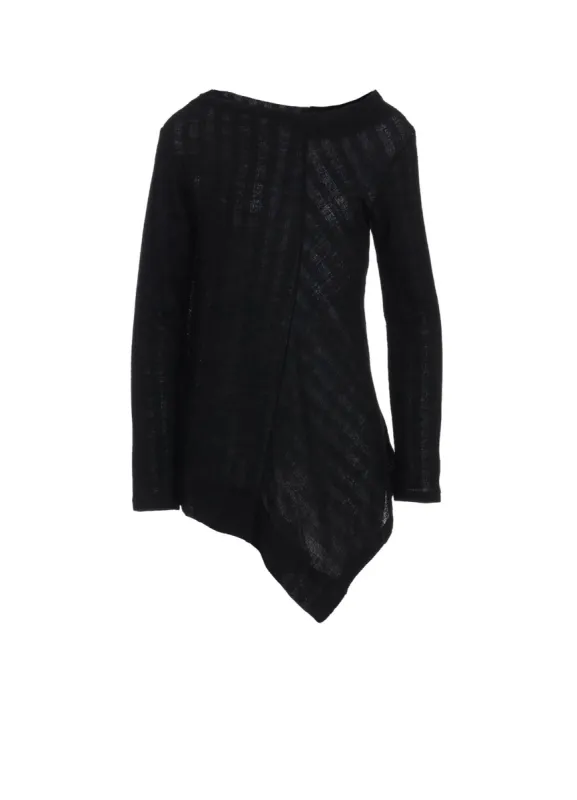 WOOL BREND STRIPE LONG SLEEVE T sold by Yohji Yamamoto