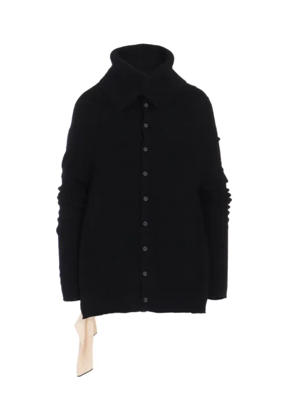 REVERSE STITCHES SIDE DRAPE CARDIGAN sold by Yohji Yamamoto