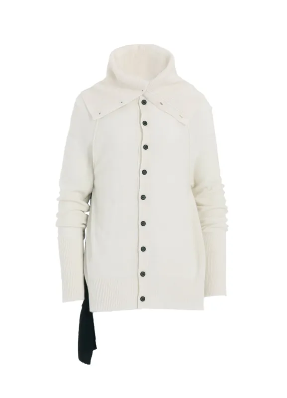 REVERSE STITCHES SIDE DRAPE CARDIGAN sold by Yohji Yamamoto