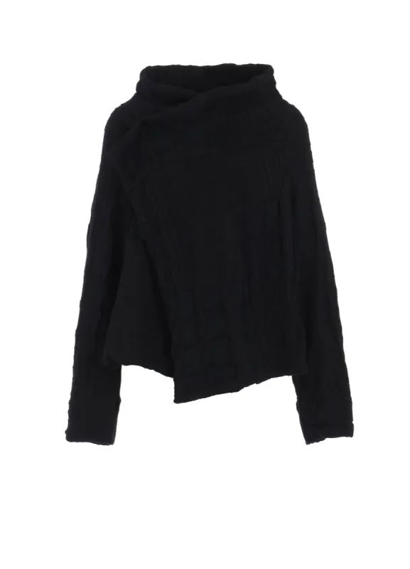 MULTI PLAID LINKS STITCH ASYMMETRIC JACKET sold by Yohji Yamamoto