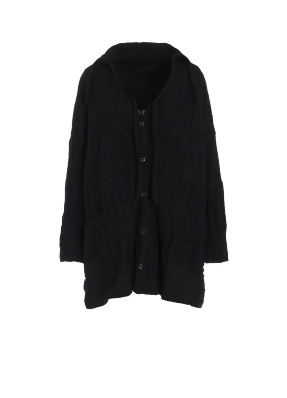 MULTI PLAID LINKS STITCH LONG CARDIGAN sold by Yohji Yamamoto