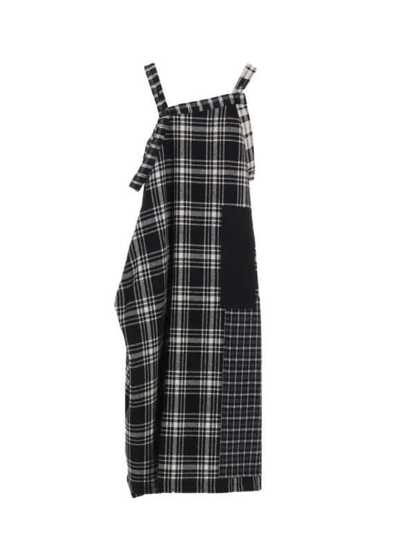 MULTI PLAID SHOULDER STRAP DRESS sold by Yohji Yamamoto