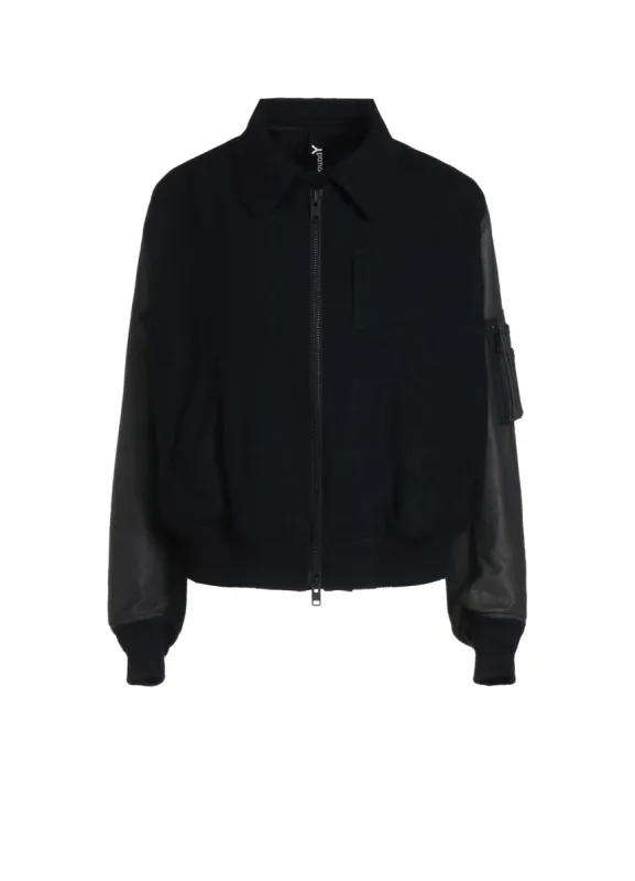 FLANNEL+DOUBLE FACE GOAT LEATHER B-15 FLIGHT JACKET sold by Yohji Yamamoto